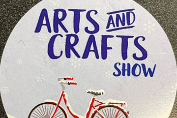 Winter arts and crafts show graphic sticker