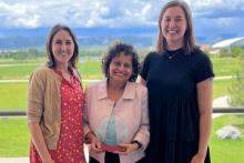 Su Webster and partners with Presidential Excellence Award.